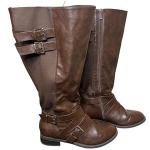 Torrid Brown Knee High Riding Boot-size 9W-WC